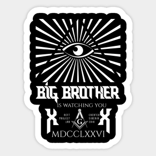 Big Brother, back print Sticker